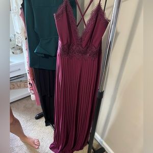 Lulus Maroon long formal dress